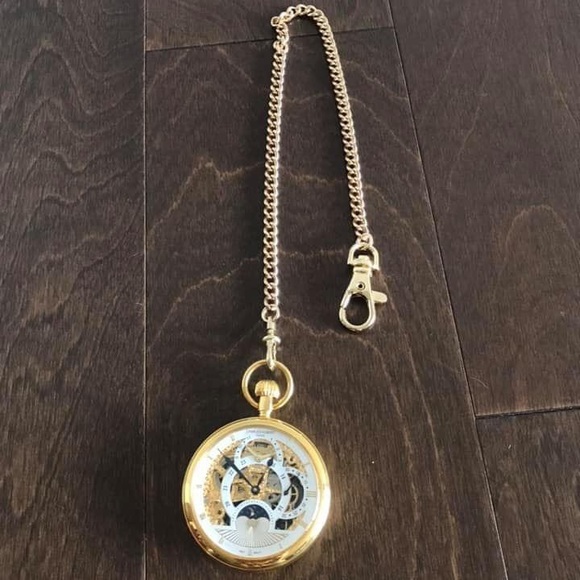 Gold-Plated Dual Time Pocketwatch - Picture 2 of 8